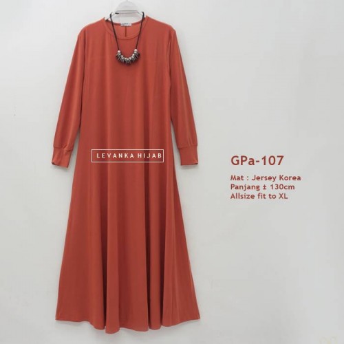 GPa-107 Gamis Polos Semi Klok